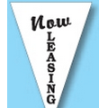 30' Stock Pre-Printed Message Pennant String -Now Leasing